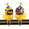 Cute Mini Yellow Rubber Duck Wholesale With Helmet Bicycle Decoration Accessories