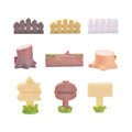 Modern Home Decoration Mini Garden Resin Welcome Sign Fence Tree Stump Trunk Arrow Road Sign Cute Mini Figurines Fairy Love