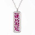 Wholesale Stainless Steel Aromatherapy Women Necklace Fashion Rectangle Jewelry Perfume Essential Oil Diffuser Necklaces