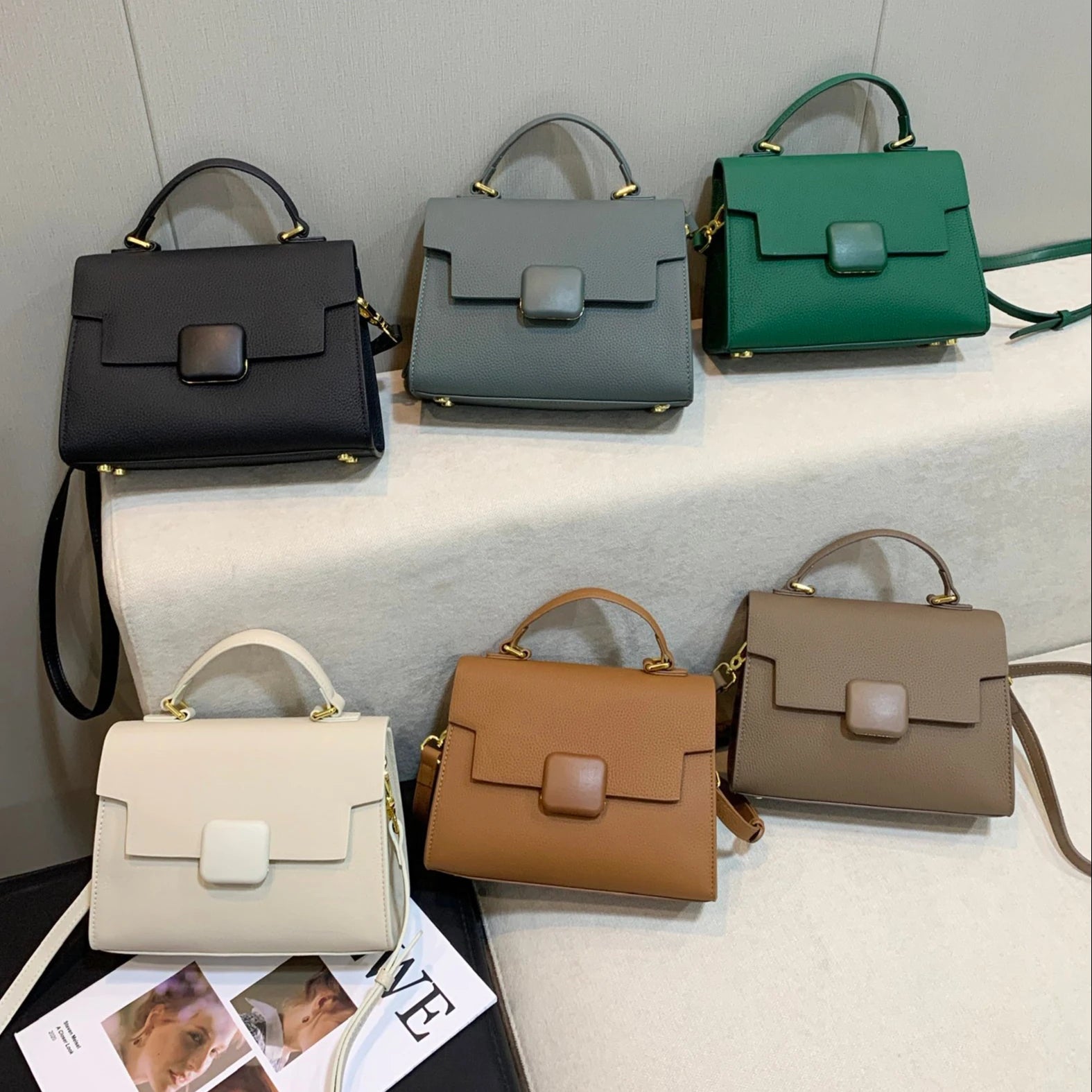 7101 Genuine Leather Bag Women Handbag Custom Handbags Women Shoulder Tote Bags Luxury Designer Women Handbags Ladies