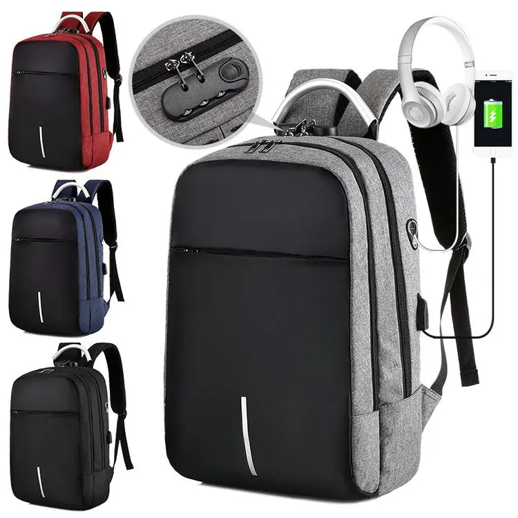 School Logo Schoolbag Business Men Bag Manner Rucksack  OEM Custom Outdoor Bags Custom No Logo Charging Backpack Laptop Backpack