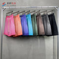 430gsm Oversized Heavyweight Customization Summer High Street Vintage Elastic Waist Blank Acid Wash Shorts for Men