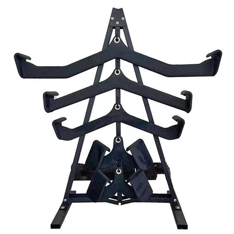 Gym Equipment 5 Piece LAT Cable Attachments Pulldown bar Back Handles Mag Grips Rack