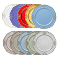 Plastic Embossed Flower Antique Charger Plate Wedding 13Inch Floral Edge Chargers for Dinner Plates Table Decoration Underplate