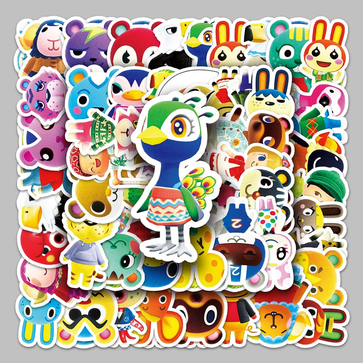 50PCS Factory Wholesale Fun Trend Personality Decorative Animal Crossing: New Horizons Stickers Handbook Luggage Bottle Stickers