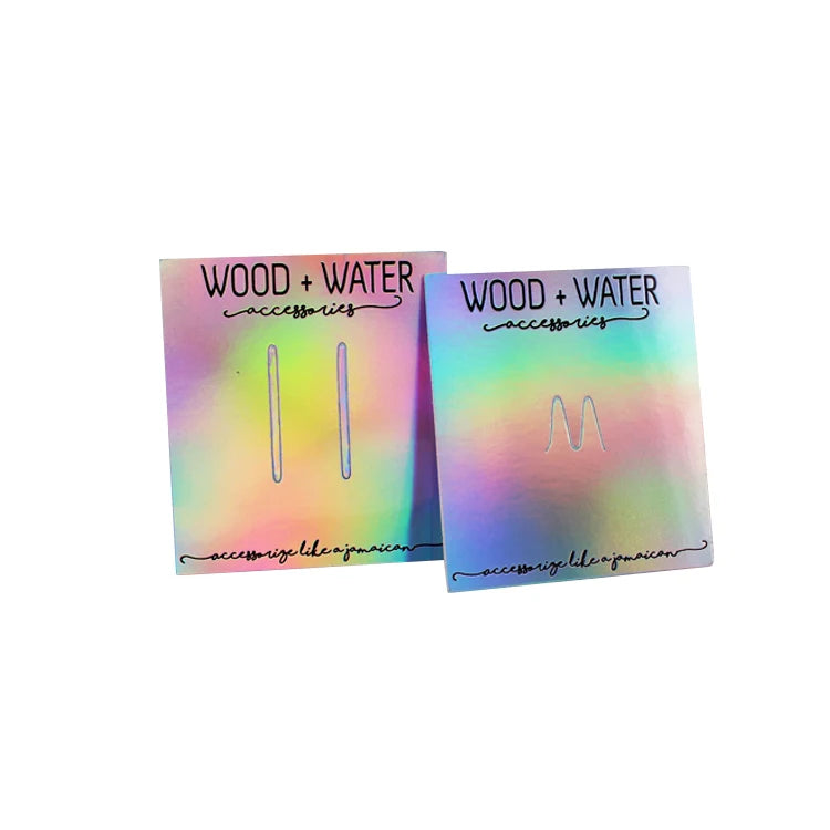 Custom Print Holographic Paper Packaging Card with logo for Jewelry Accessories Display Card