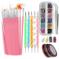 20pcs Nail Art Painting Brush and Pen Nail Beauty Tools Kit Drawing Linering Brushes Set Mandala DIY Nail Art Designs Dot Pen