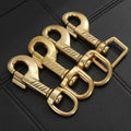 Solid Brass Swivel Carabiner Hook Leather Hardware Accessories with Trigger Bag Strap Spring Snap Quality Product Category