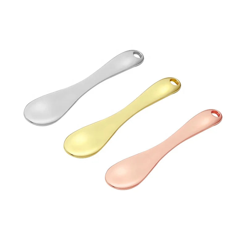 Kinwong Ws22019 70mm Small Clay Facial Cream Mixing Cosmetic Spatula Rose Gold Face Mask Spatula