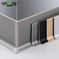 Aluminum Skirting Price Black 80mm Baseboard Corner Protector Kitchen Plinth Wall Skirting Board Profile