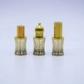 Wholesale Travel Portable Mini Luxury Perfume Spray Roll Flat Glass Attar Bottle 7ml Graceful Slender Waist Screen Printed Reed