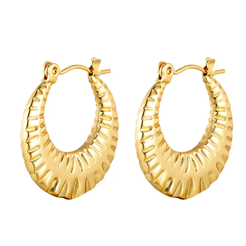 New Gold Plated Earrings 18k Small Rose Gold Huggie Earrings Women Jewelry with Zircon Designs Jewelry Models for Woman
