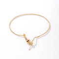 DIY Jewelry Women's Trendy 14K Gold Plated Brass Flower Thread Bangle Bracelet with Universal Detachable Design for Gift