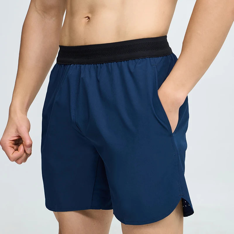 Men's Workout Running Shorts Lightweight Gym Athletic Shorts for Men With Zipper Pockets