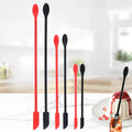 Long Handle Mini Silicone Spatula Thin Jar Scraper for Baking & Pastry Essential Kitchen Tool