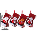 JIUYI New Linen Cartoon Pattern Christmas Socks Pendant for Christmas Tree Decoration Bags