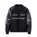 OEM Blank Varsity Jackets Leather Sleeves Custom Baseball Jackets Chenille Embroidery Letterman Jacket