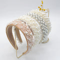 Wholesale Hair Decoration Accessories Korea Luxury Handmade Cute Elegant Girls Ladies Bling Pearl Headbands for Women