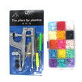 Plastic Snap Buttons and Snap Pliers Set No-Sew Snap-On Button Fasteners Organizer Storage Case for Sewing and Crafting