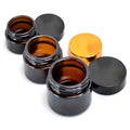 Hot Selling 1oz 2oz 4oz Amber Glass Jar for Face Eye Mask with Plastic Lid