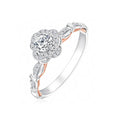 Fashion Jewelry 0.3 Carat Mosanite Castle Rose Ring Women 925 Sterling Silver Moissanite Diamond for Engagement Ring
