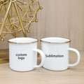 12oz Wholesale Sublimation Enamel Mug Custom Design Coffee Cup for Promotion