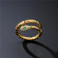 2025 Fashion Zircon Snake Ring Open Rings 18K Gold Plated Ring Jewelry for Women Girls