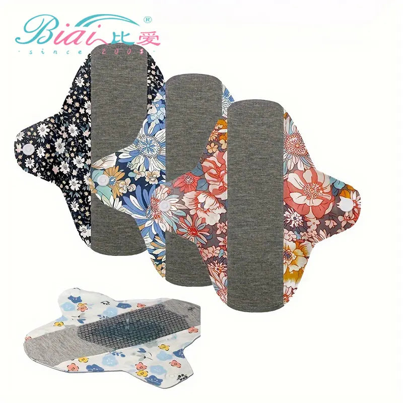 3Size Reusable Sanitary Pads Wsahable  Frivolous Panty Liners  Soft Cloth Menstrual Pads in Summer Sanitary Pads for Women