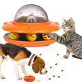 Evernew Eco-Friendly Automatic Pet Toy Feeder Cute Plastic Remote Control UFO Toy for Dogs New Year's Cross-Border New Product