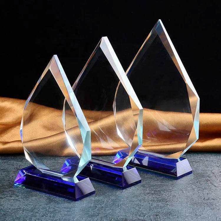 Wholesale K9 Crystal Trophy Awards Blank or Custom 3d Laser Engraving and Uv Colorful Printing for Photo Frame