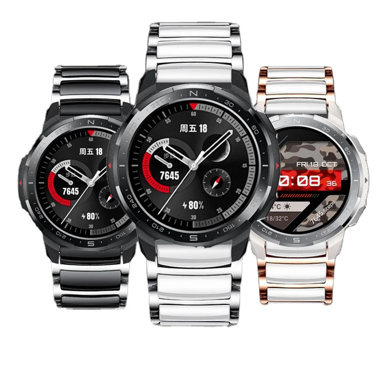 20mm 22mm Ceramic Straps for Smart Watch Replacement Straps for Samsung Watch 4 3 45mm 41mm Band for Huawei Watch 2 3Pro Amazfit
