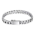 European American Thick Cuban Men's Charm Bracelets Handsome Punk Style Braided Naked Horsewhip Chain Hip-Hop Jewelry Alloy