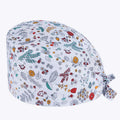 Wholesale Cute Printed Working Cap Bouffant Turban Cap Adjustable Tie Back Hats for Women and Men
