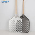 Wooden Handle Perforated Pizza Peel Foldable 30cm 35cm 40cm Detachable Pizza Turning Peel