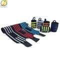 NQ SPORTS Custom Logo Workout Fitness Weight Lifting Wrist Support Wraps Cotton Weightlifting Powerlifting Gym Wrist Wraps