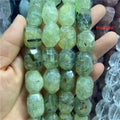 Natural Irregular Prehnite Lemon Crystal Quartz Gemstone Beads Faceted Beading for Jewelry Making