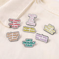 Life Quotes Hard Enamel Plated Pins Don't Worry Smile World Inspirational Custom Metal for Badges Women Men Gifts