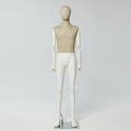 Clothing Store Window Display Male Full Body FRP with Wooden Arms European Original Straight Standing Mannequin