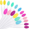 6 Colors Silicone Exfoliating Lip Brush Double-sided Lip Scrub Brush Soft Cleaning Beauty Tool for Smoother Skin
