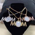 Customized Photo Frames Mom Necklace with Rope Chain Metal Jewelry for Mother's Day Sublimation Alloy-Personalized Gift Idea