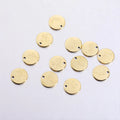 Birth Month DIY Stainless Steel Minimal Pendant Round Oval Disc Gold Laser Engraved Charm Birth Flower Necklace Bracelet