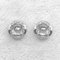 Sterling Silver 5*5mm Semi Mount Stud Earrings Empty Support Blank Claws Setting S925 Base Without Center Stone for DIY Inlay