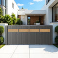 Factory Most Popular Manual Aluminum Gate Modern Design Style Waterproof Finished Surface Push and Pull Opening for Villas