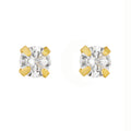 Wholesale 3mm S925 Sterling Silver Mini Four-Claw Zircon Earring Simple Daily Wear Stud Earrings for Men Women