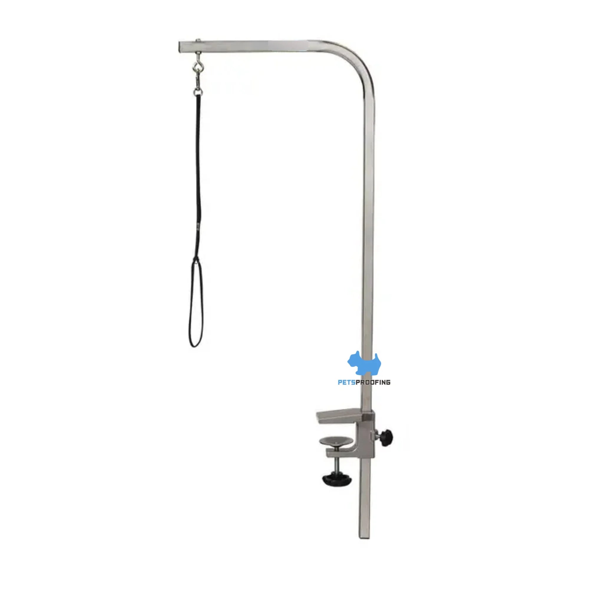 PETSPROOFING Hot Sale Height Adjustable Foldable Stainless Steel Pet Grooming Arm Dog Grooming Loop Noose With Clamp