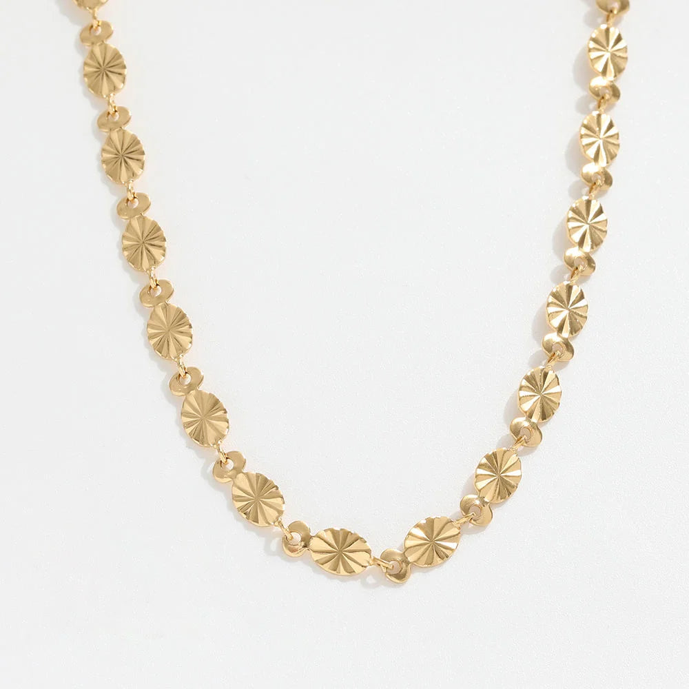 Fenny 18K Gold Plated Wholesale Waterproof&Tarnish Free Fashion Shinny Dainty Chain Stainless Steel Necklace for Women