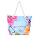 Customize Logo Newest Sale Summer Fashion Ethnic Multi Color Women Zipper Canvas Shoulder Tote Beach Bag