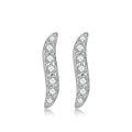 Somen 925 Sterling Silver S-shaped Letter Earrings Cubic Zirconia Simple Women Fashion Jewelry Stud Earrings