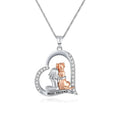 GP77 Best Friend Dog Necklace for Women Girlfriend Girls Heart Dainty Fashion Cute Dog Necklace Pendant Lover for Birthday Gifts