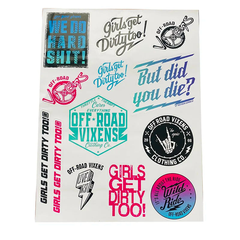 Customized Printed Holographic Waterproof Vinyl Self Adhesive Craft Sticker Sheet with Kiss Cut Glitter Design